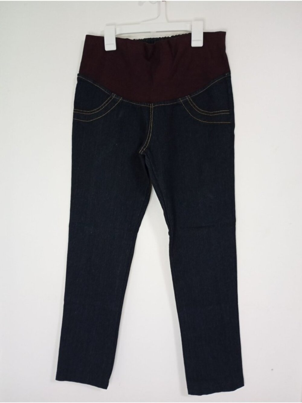 Jumys Womens Dark Wash Maternity Denim Jeans With Elastic Waistband Size 16